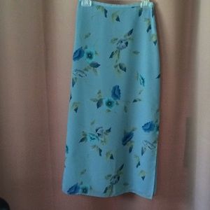 Rafaela Blue Floral Print 4 Maxi Skirt